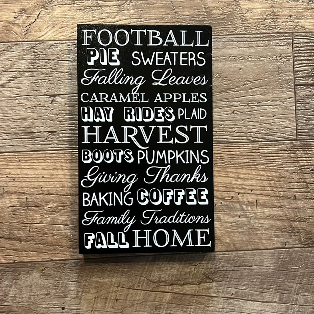 Fall wood decor
